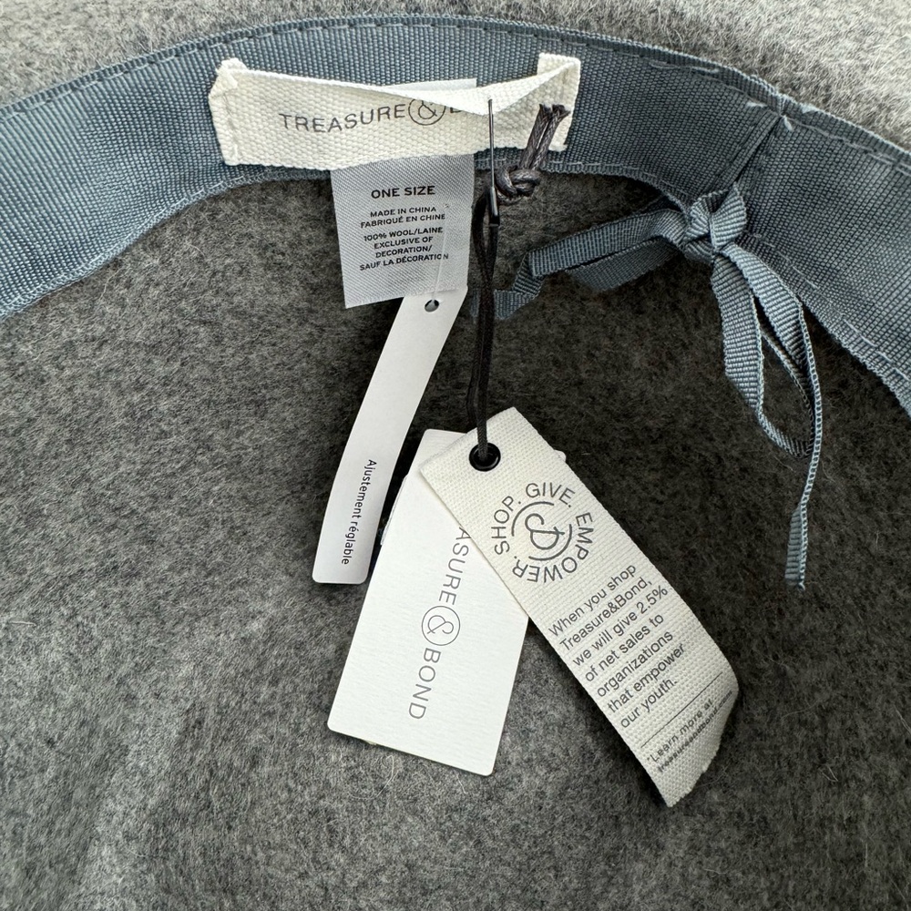 NWT Treasure & Bond Gray Wool Hat - Picture 2 of 2